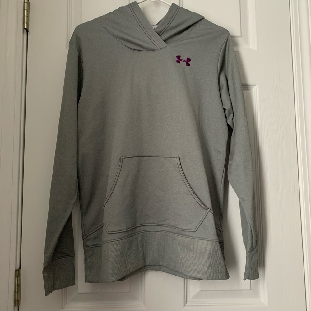 UNDER ARMOUR Grey Athletic Hoodie Large